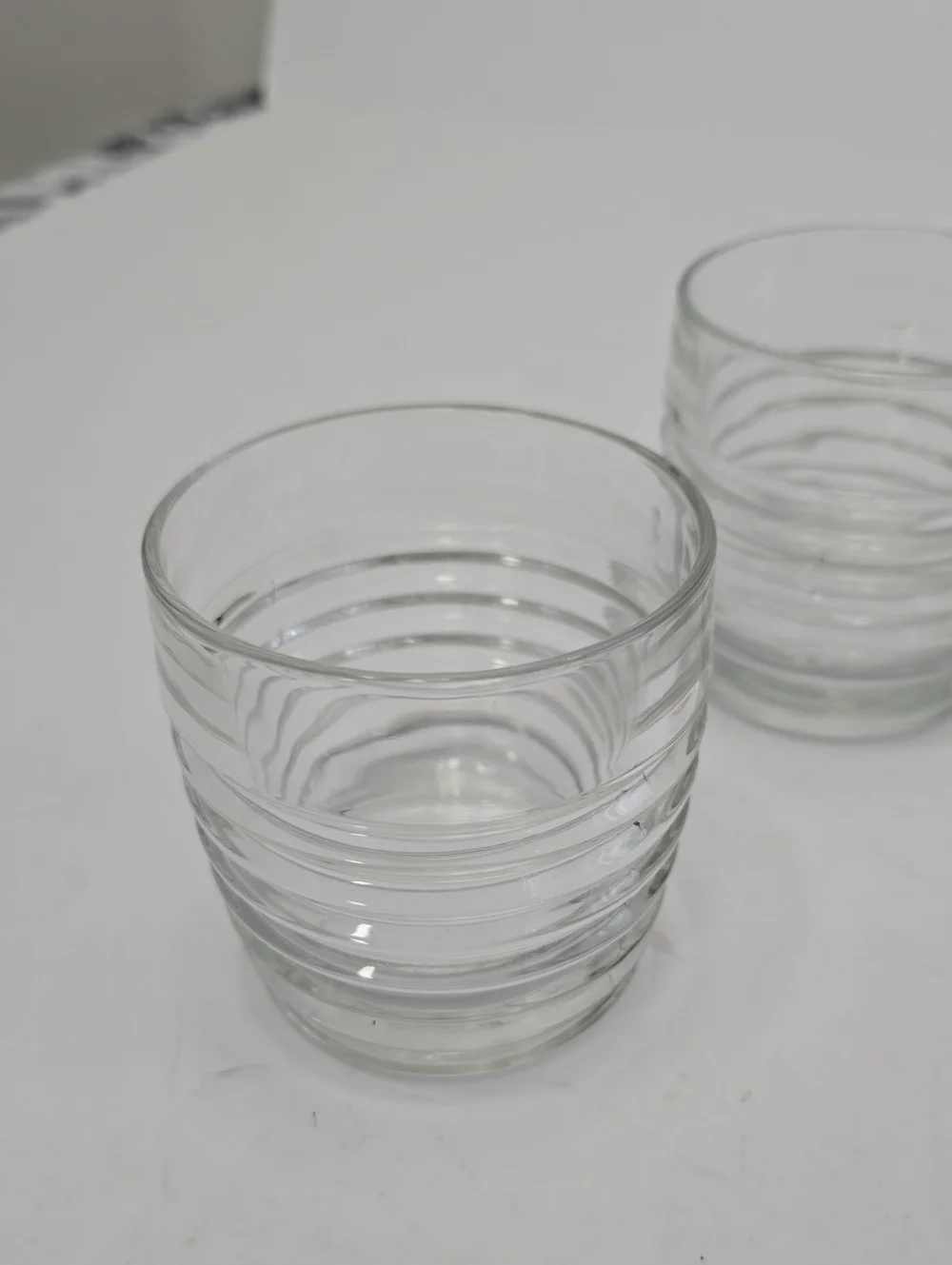 Vintage Anchor Hocking Set Of 4 Park Avenue Clear On The Rocks Glasses Ribbed